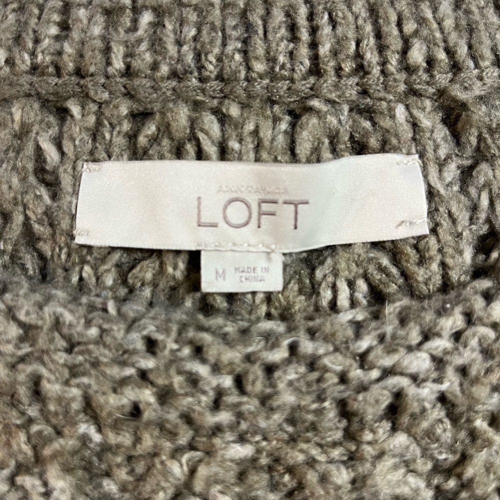 LOFT Women's Textured Gray Sweater